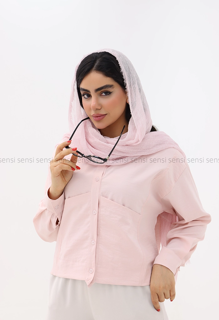 شومیز پری سیلک جیب بزرگ کد1005794